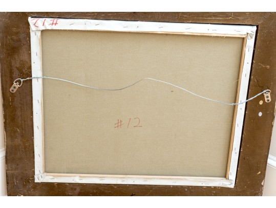 Charming Oil On Canvas, Coastal Scene