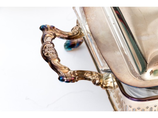 Collection Of Three Silver Plated And Pyrex Lined Hot Plates