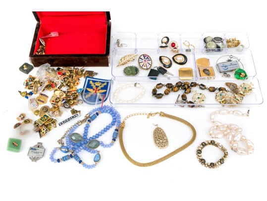 Awesome Collection Of Costume Jewelry, With One Decorative Jewelry Box
