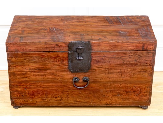 Vintage Chinese Rosewood Hinged Blanket Chest