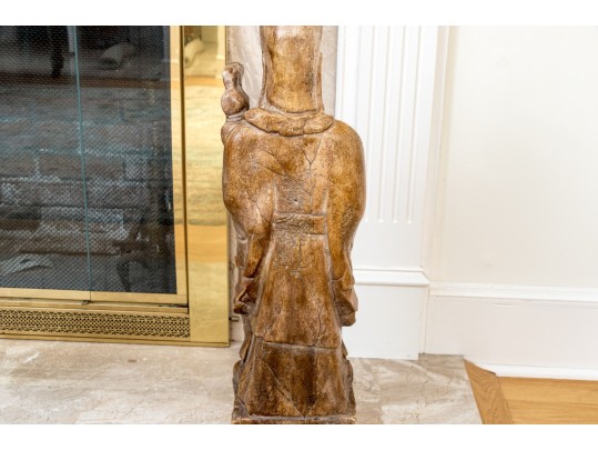 Large Chinese Glazed Ceramic Figure Of Shou Lao