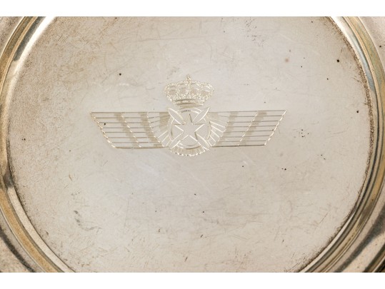 Sterling Silver Wine Bottle Coaster, 1.665 Ozt.