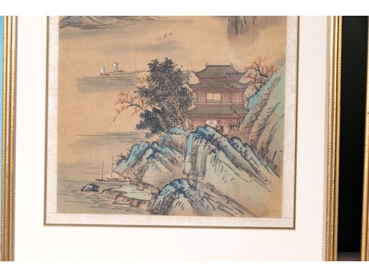 Pair Of Chinese Paintings On Silk