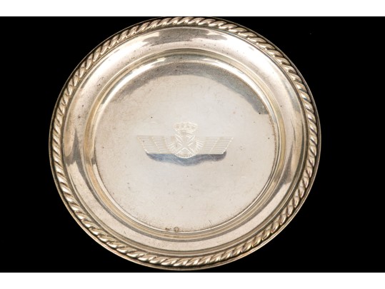 Sterling Silver Wine Bottle Coaster, 1.665 Ozt.