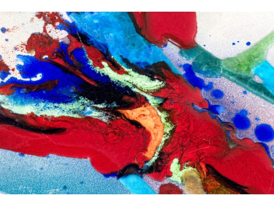 Massive Turkish Abstract Decorated Ceramic Display Bowl