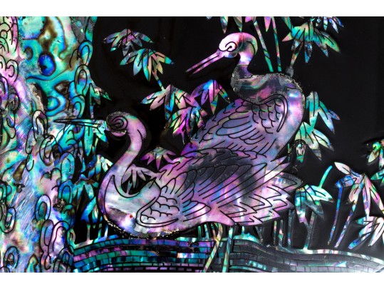 Japanese Lacquered And Shell Embellished Sweetmeat Box And Cover