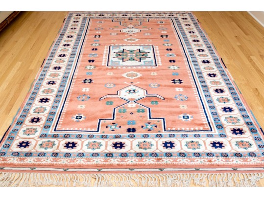 Turkish Hand-Knotted Wool Carpet, 9’-11 1/2” X 6’-9”