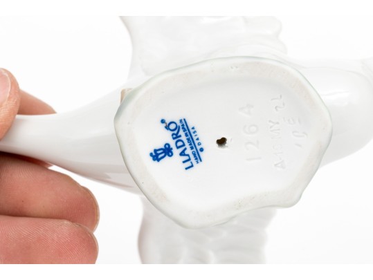 Three Piece Lladro Hand-Painted Porcelain Group