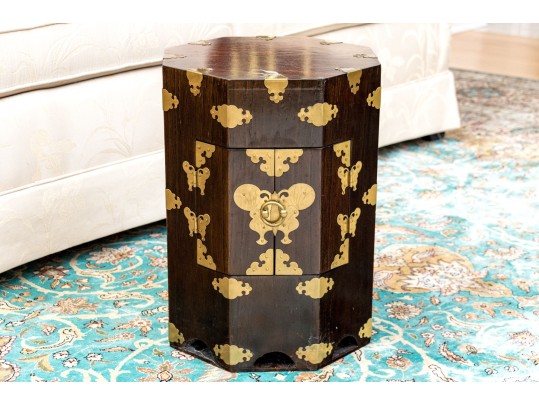 Korean Octagonal Rosewood Chest