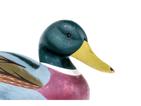 Set Of Two Hand-painted Duck Decoys