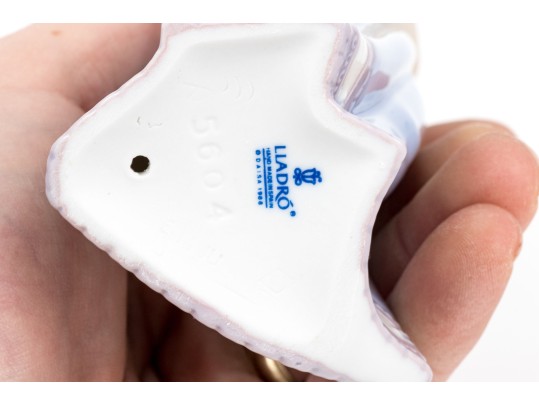 Three Piece Lladro Hand-Painted Porcelain Group