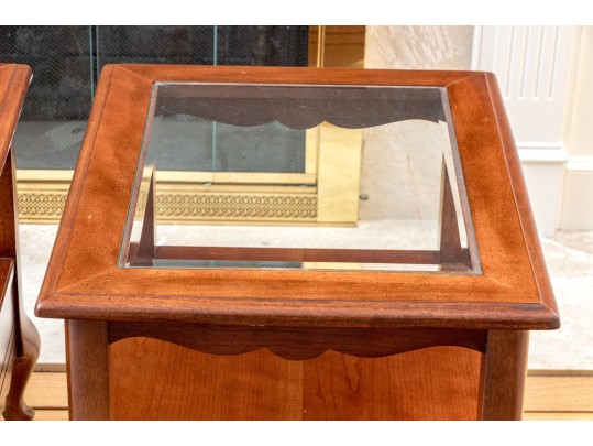 Pair Of Vintage Bassett Furniture French Country End Tables