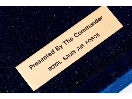 Stainless Steel Lidded Ewer Presented By The Commander Royal Saudi Air Force