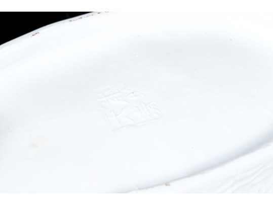 Fabulously Decorative Asian Bisque Pottery Model Of Dragon Boat