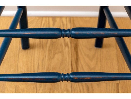 Set Of Three Blue French Country Counter Stools