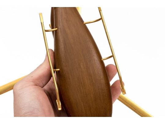 High Quality Wood And Metal Model Of A Helicopter On Lucite Base