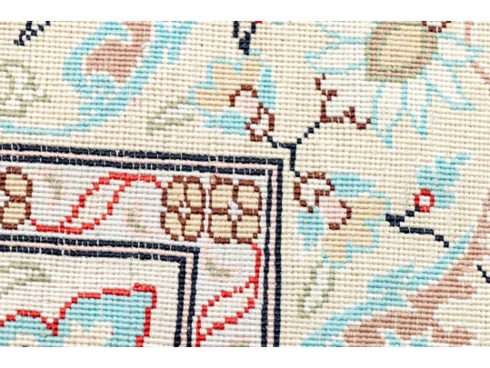 Stunning Hand-Knotted Silk Carpet, 14’-5” X 10’-1/2”