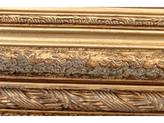 Gorgeous Beveled Edge Mirror With Ornate Gilt Finished Frame