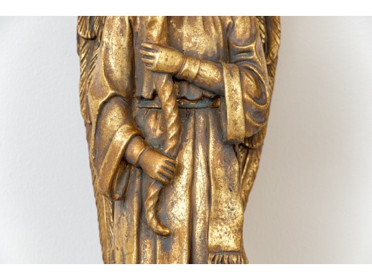 Decorative Pair Of Gilt Angel Form Candle Holders