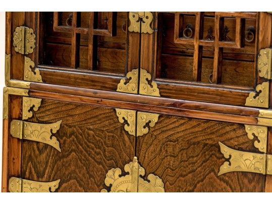 Korean Rosewood Pagoda Form Apothecary Cabinet