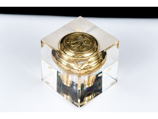 Salvaged Limited Edition St. Regis Hotel NYC Brass Doorknob In Acrylic Case