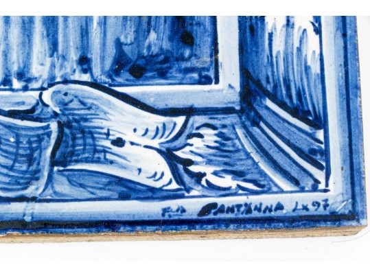 Portuguese St. Anna Azulejo Panel