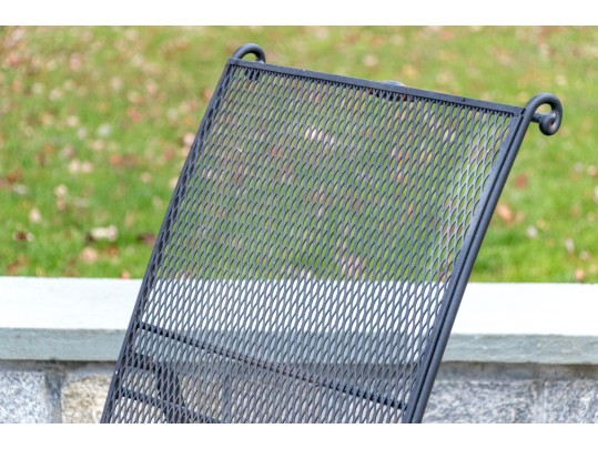 Black Wrought Iron Chaise Lounge