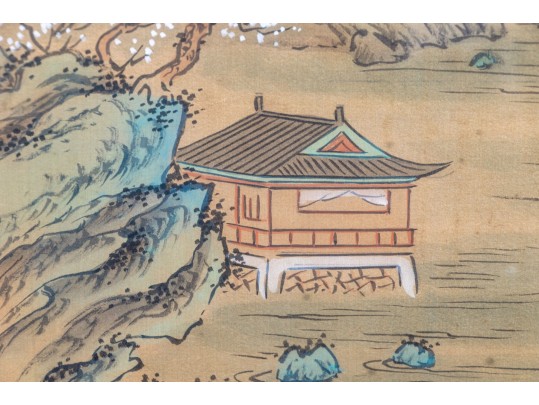 Pair Of Chinese Paintings On Silk