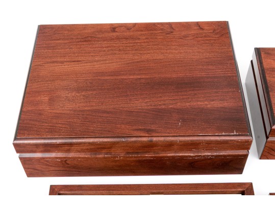 Two Quality Crane’s Stationary Boxes With Lined Interiors