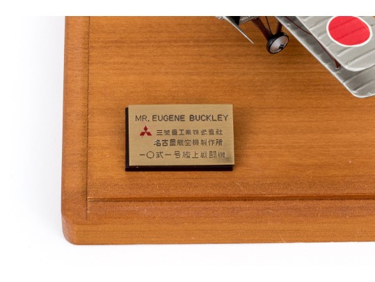 Three Model Airplanes, Two In Wood And Lucite Display Cases