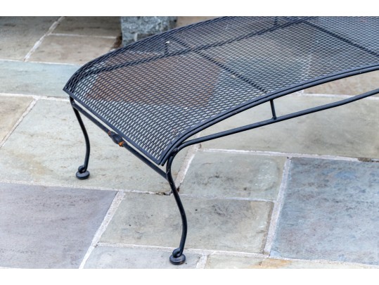 Black Wrought Iron Chaise Lounge