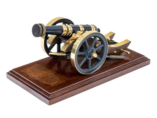 Quality Model Of A Cannon On Wood Base