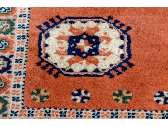 Turkish Hand-knotted Wool Accent Carpet, 6’-5” X 4’-1”