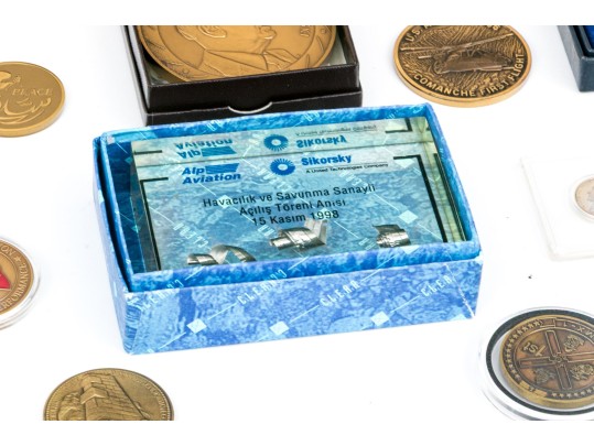 Eighteen Piece Collection Of Medallions And Paperweights