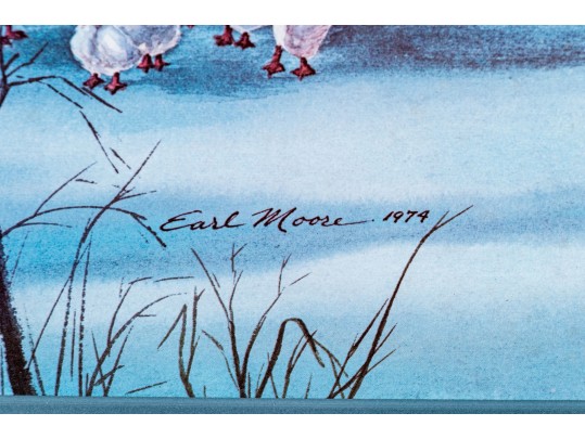 Earl Moore (20th C.) Print, Winter Landscape