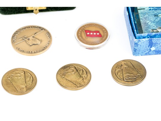 Eighteen Piece Collection Of Medallions And Paperweights