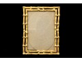 Lavish Faux Bamboo Form Cast And Gilt Metal Picture Frame