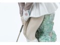 Lladro Hand-painted Porcelain Figure Of A Female Golfer