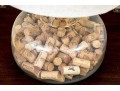 Pair Of Glass Bottle Table Lamps Filled With Wine Corks
