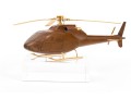High Quality Wood And Metal Model Of A Helicopter On Lucite Base