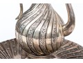 Turkish .900 Silver Ewer, Basin, And Burner, 78.835 Gross Ozt.