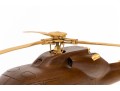High Quality Wood And Metal Model Of A Helicopter On Lucite Base