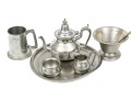 Seven Pieces Of Pewter Serving Wares, 5.4 Lbs Of Pewter