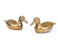 Vintage Pair Of Solid Brass Duck Decoy Models