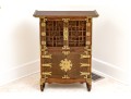 Korean Rosewood Pagoda Form Apothecary Cabinet