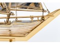 Fine Mixed Metal And Lapis Sailboat Model On Stand