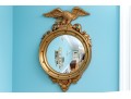 Federal Style Gilt Syroco Wood Convex Mirror With Eagle Finial, 20th C.
