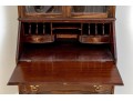Chippendale Style Serpentine Front Mahogany Secretary Bookcase
