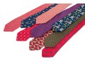 Group Of Nine Silk Designer Mens Neck Ties