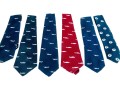 Collection Of Six Vintage Mens Ties, With Helicopter Motif